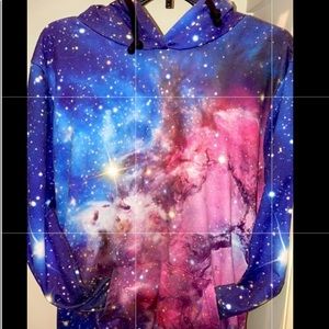 Galaxy hoodie in a size L.